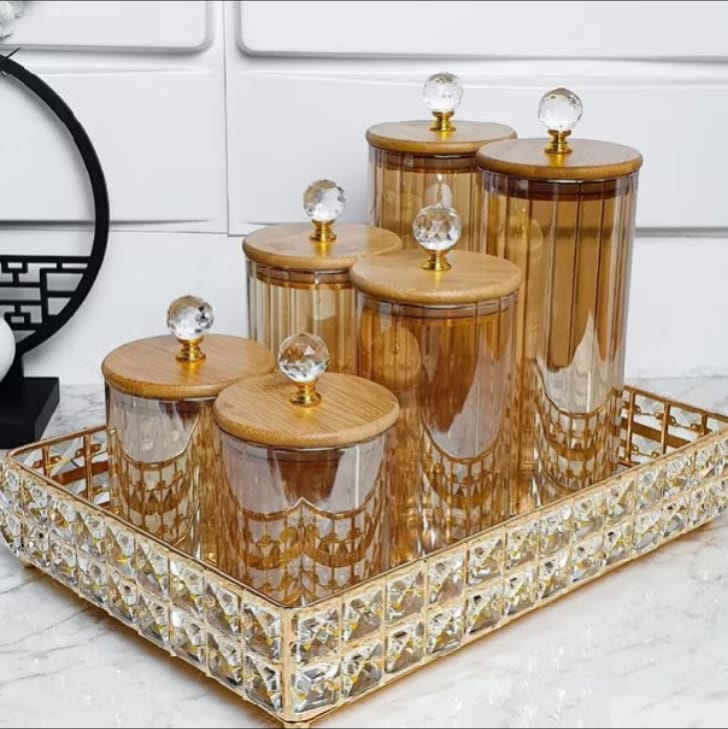 Conjunto Potes de Vidro